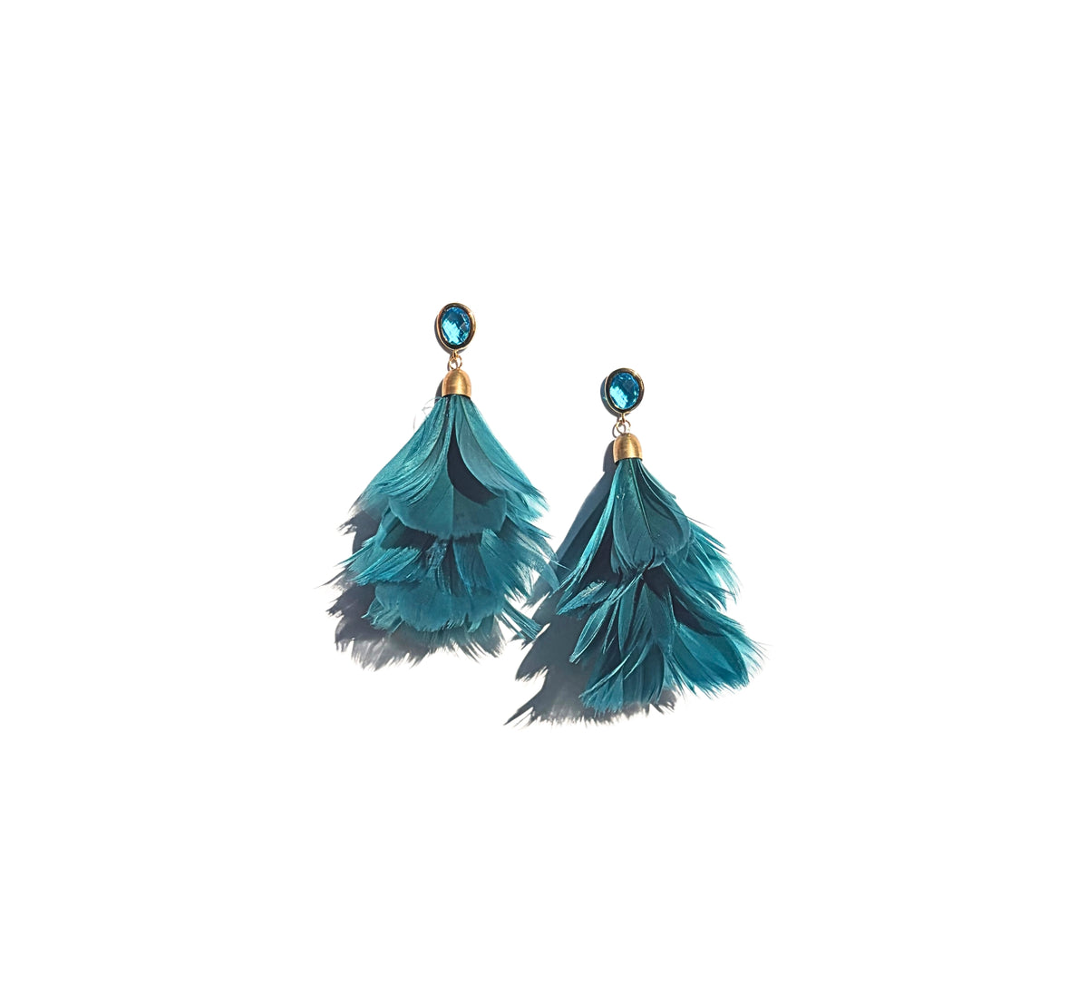 Cascade Earrings In Aqua