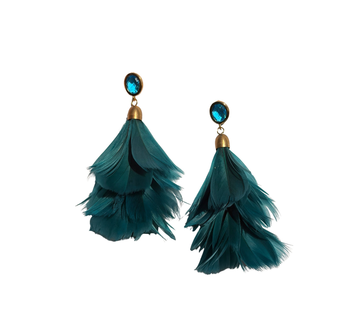 Cascade Earrings In Aqua