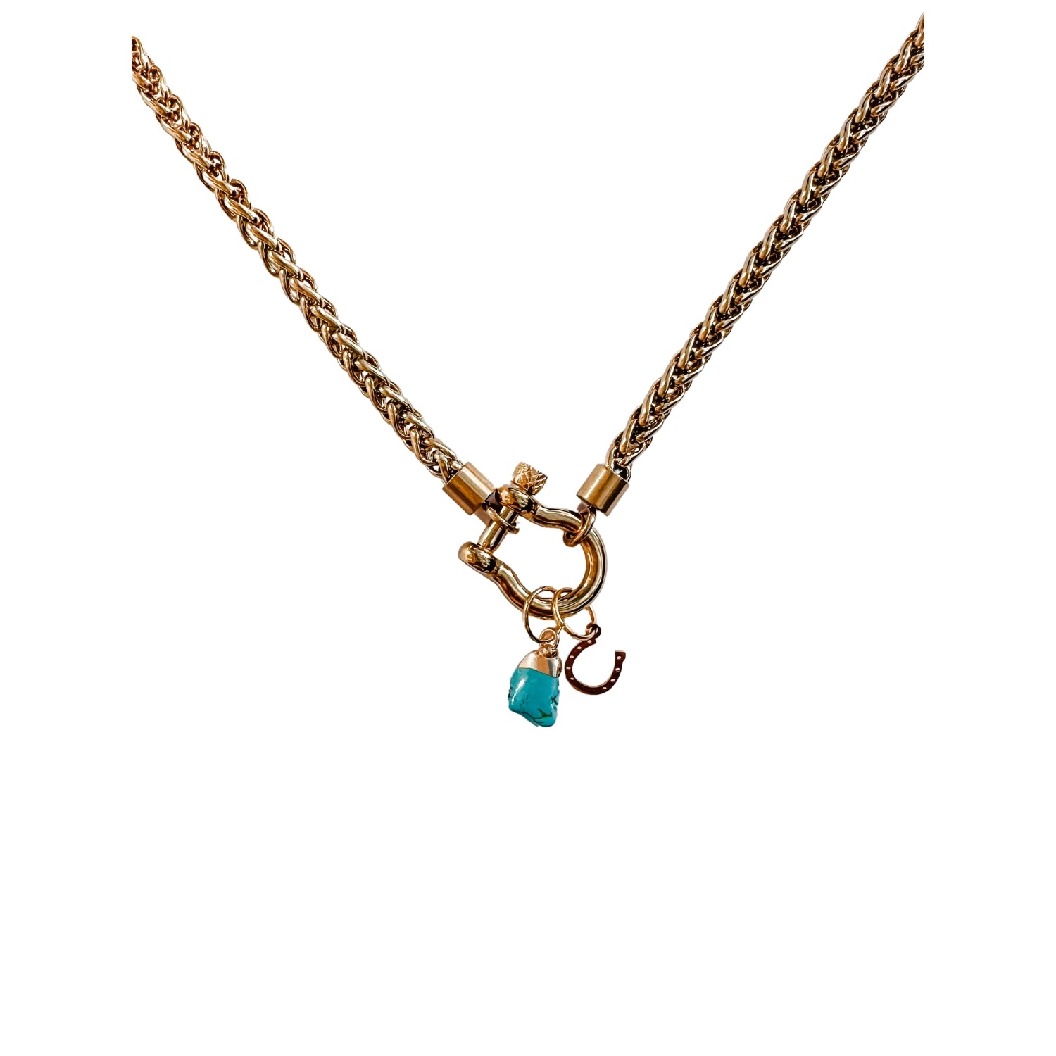 Carabiner Charm Cable Necklace