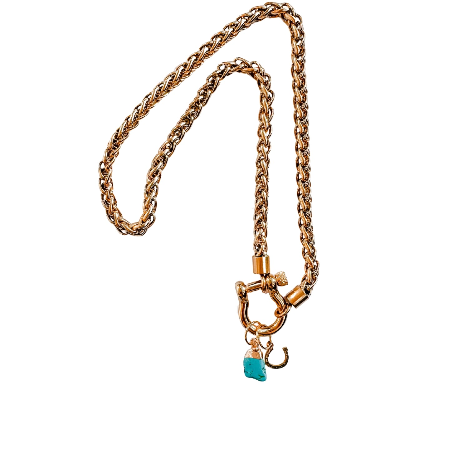 Carabiner Charm Cable Necklace