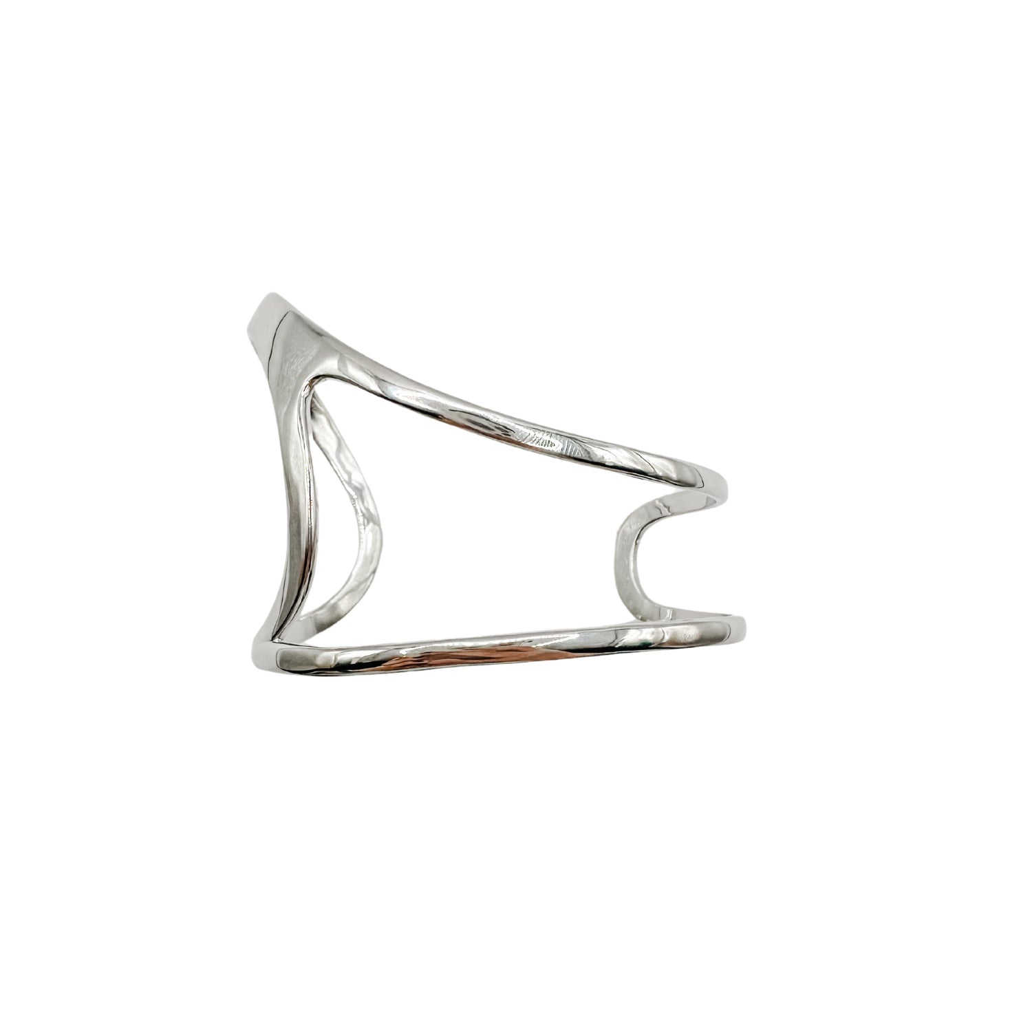Silver Palm Cuff Cutout Bracelet