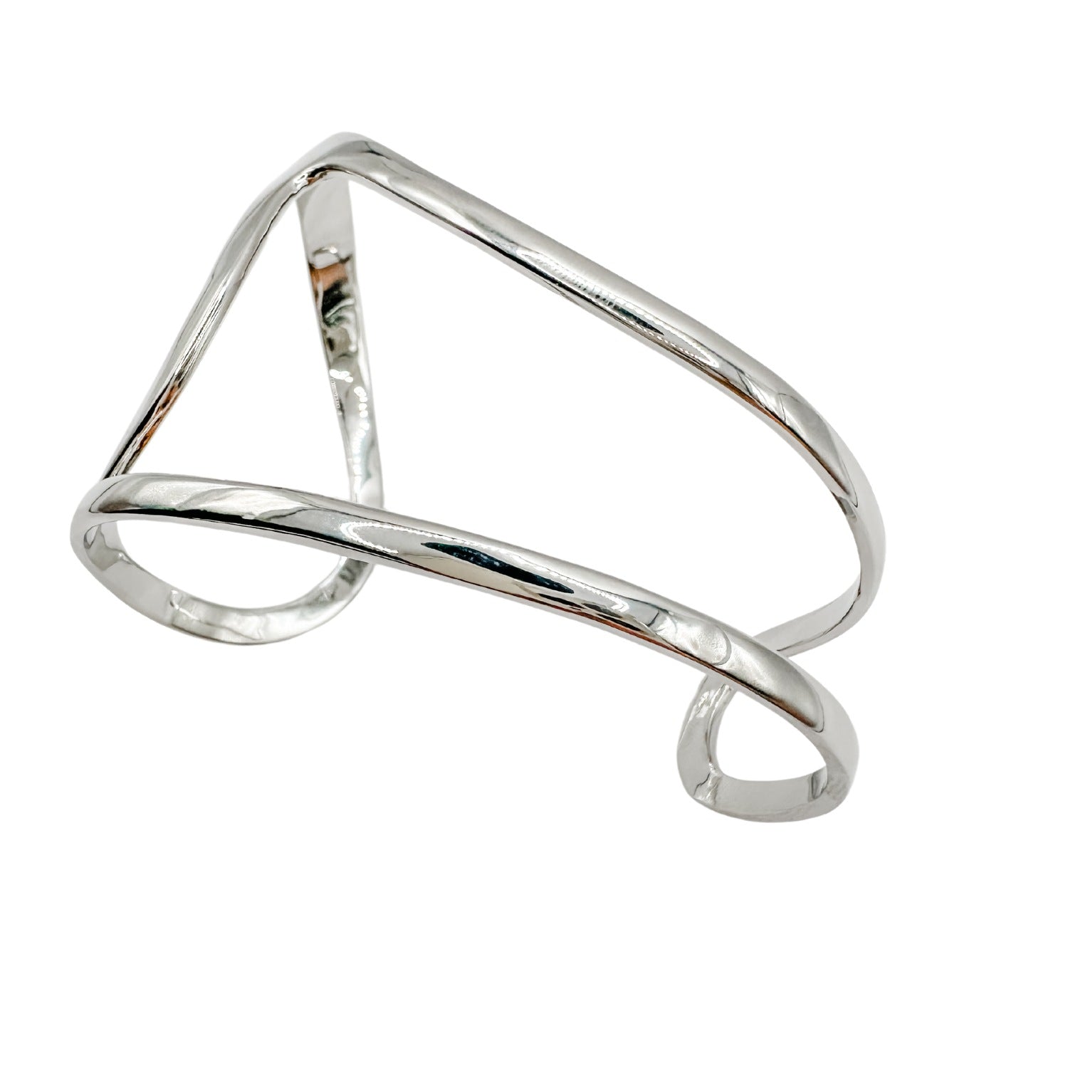 Silver Palm Cuff Cutout Bracelet