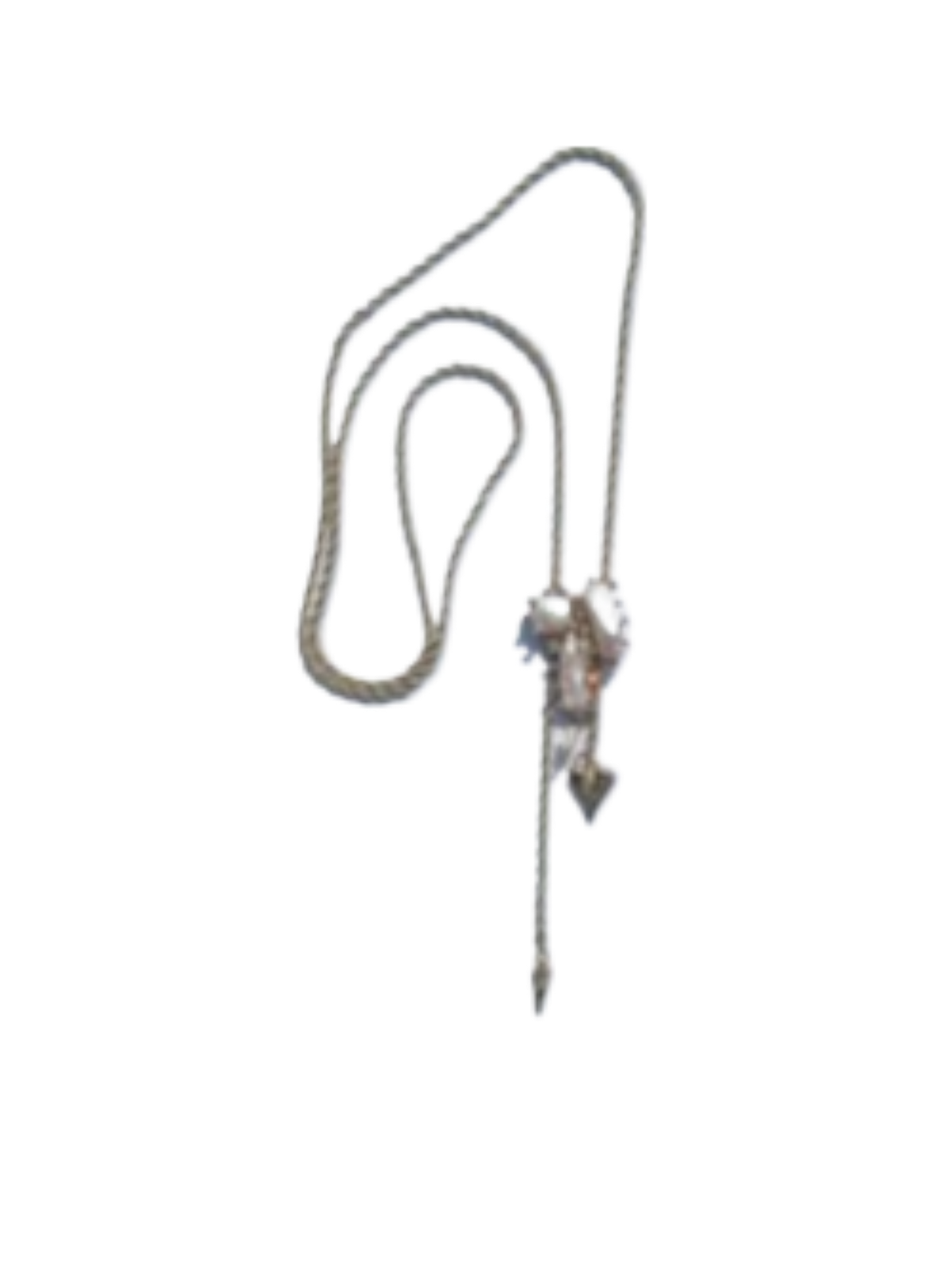 Boho Heart & Spike Pearl Bolo Necklace