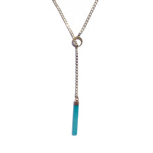 Load image into Gallery viewer, Gold and Jade Lariat Necklace
