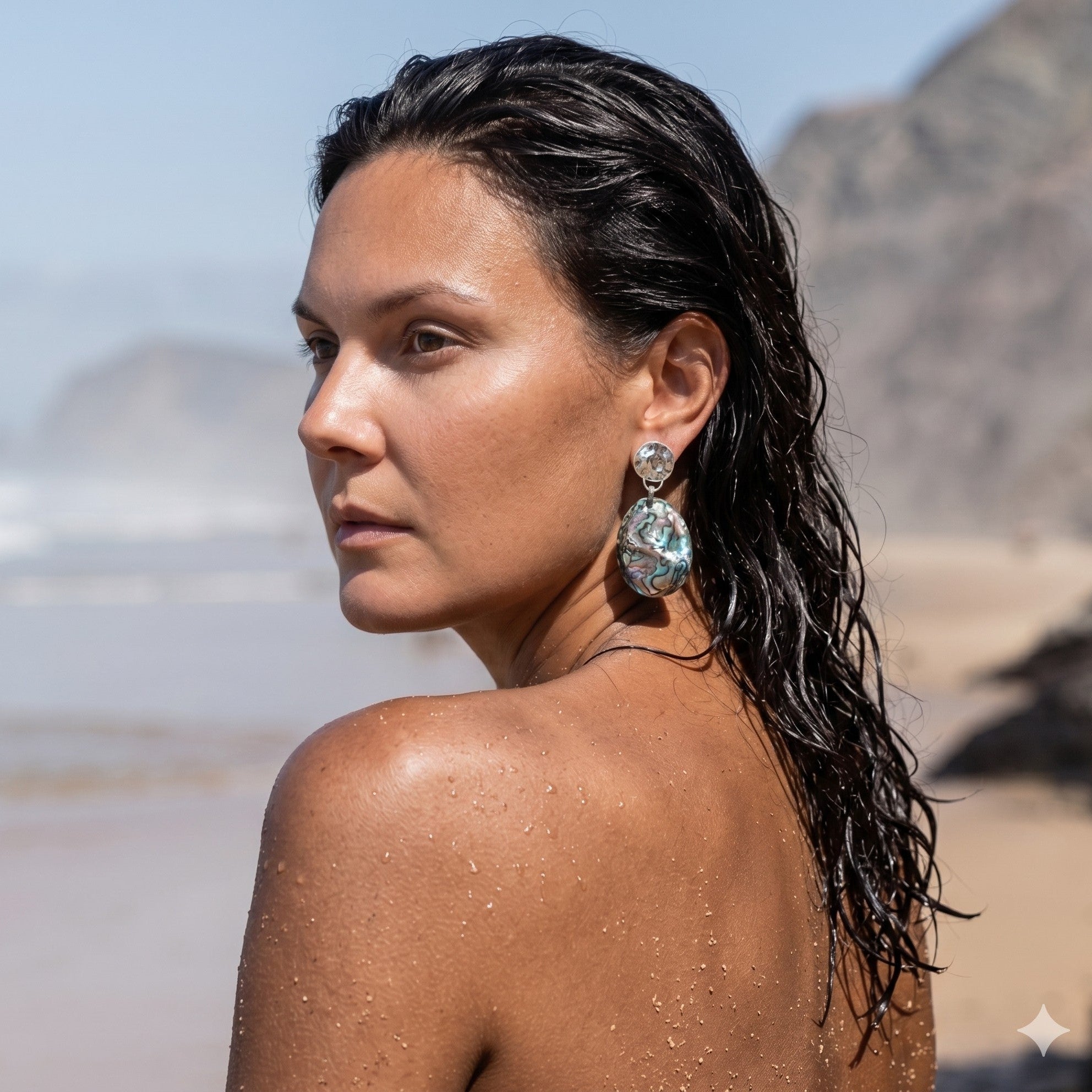 Abalone Shell Drop Earrings