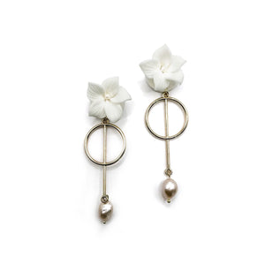 Floral Dangle with Pearl