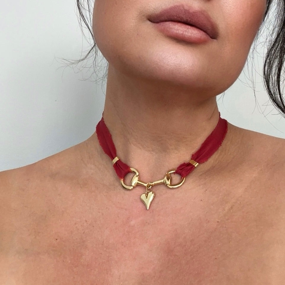 Raw Silk Choker