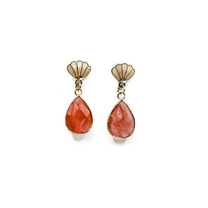pink shell earrings