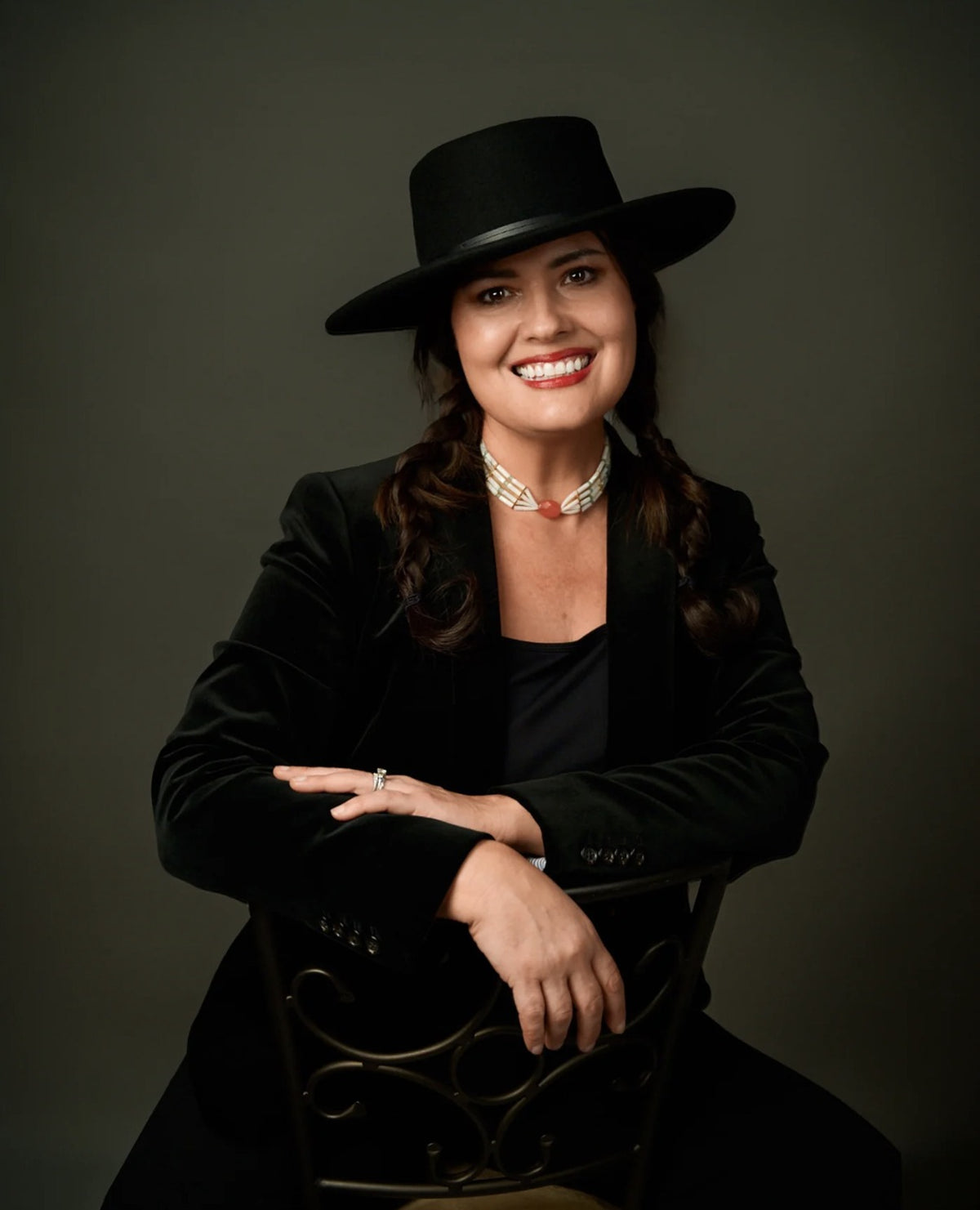 Almeta Dellagnolo, Nimiipuu (Nez Perce) jewelry artist and founder of Babaloo Jewelry