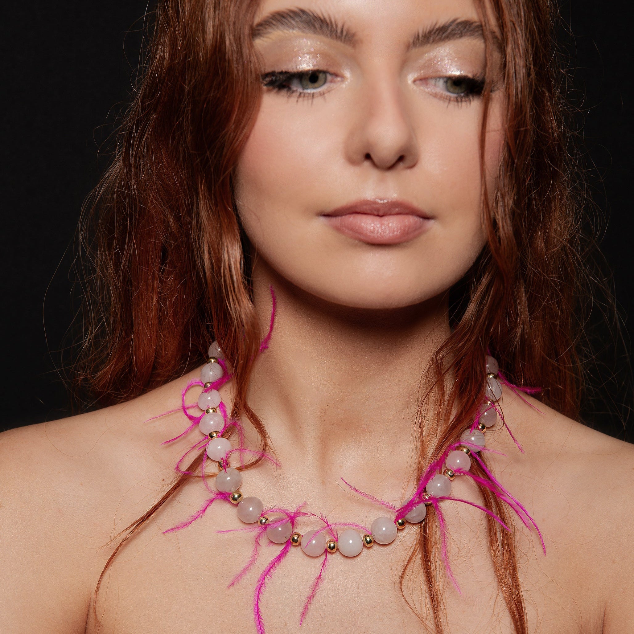 Rose Quartz Statement Necklace