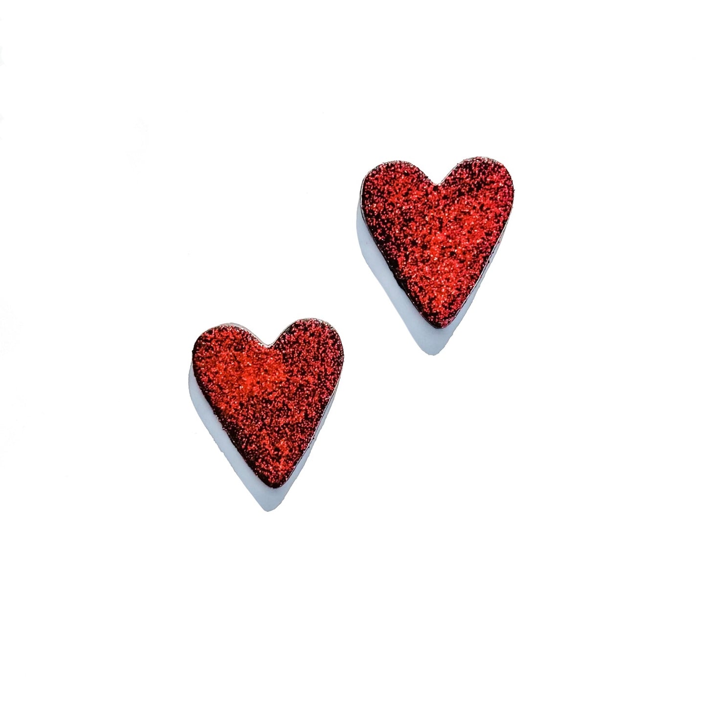 Ruby Slipper Heart Earrings