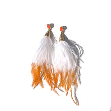 Load image into Gallery viewer, Orange Crush Tassel Earrings
